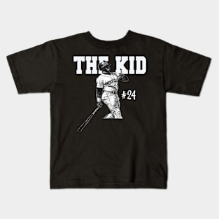 Ken Griffey Jr The Kid Basketball Legend Signature Vintage Retro 80s 90s Bootleg Kids T-Shirt